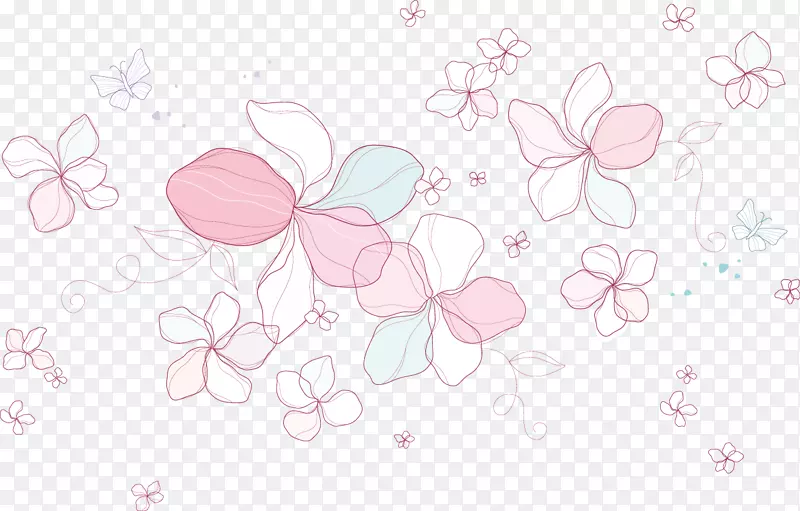 花瓣设计樱花图案-花饰