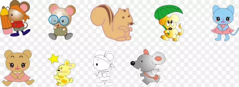 松鼠动物剪贴画-可爱的小动物