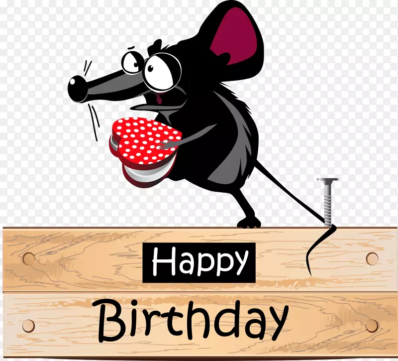 祝你生日快乐贺卡卡通-鼠标卡通生日卡