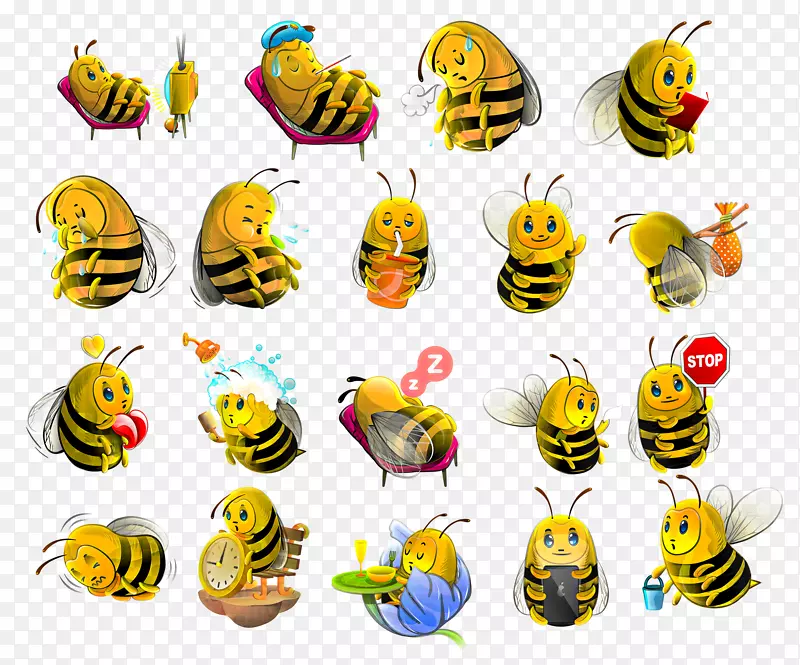 蜜蜂图标-可爱的蜜蜂PNG图标