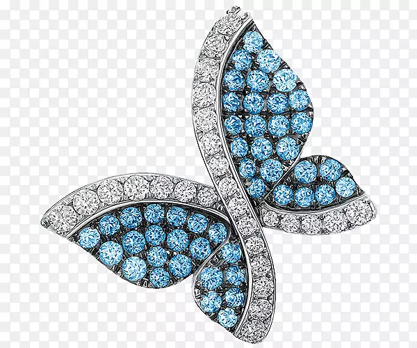 珠宝挂件施华洛世奇银项链钻石施华洛世奇珠宝挂件蓝色