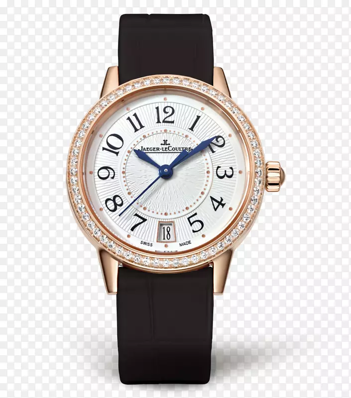 雷格尔-里弗索自动手表布切勒集团-雅格尔-勒科特手表黑色和金色钻石女性形态