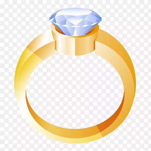 结婚戒指黄金剪贴画金戒指首饰配件