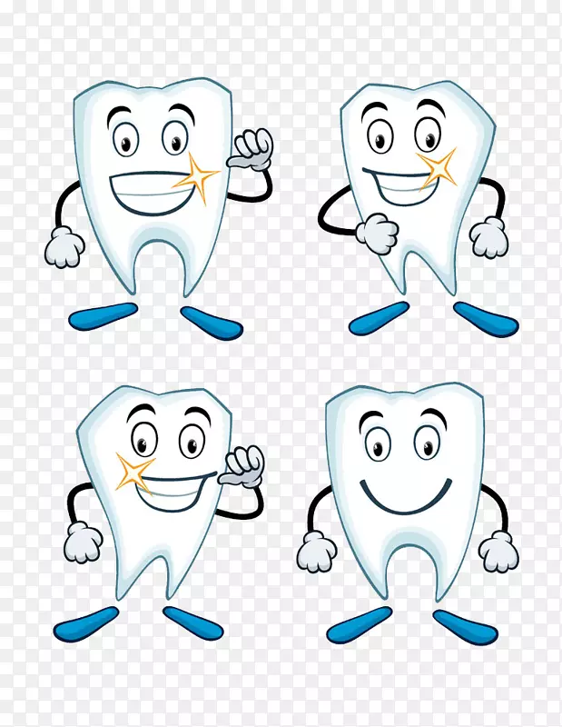 牙齿版税-免费剪贴画-快乐卡通牙齿