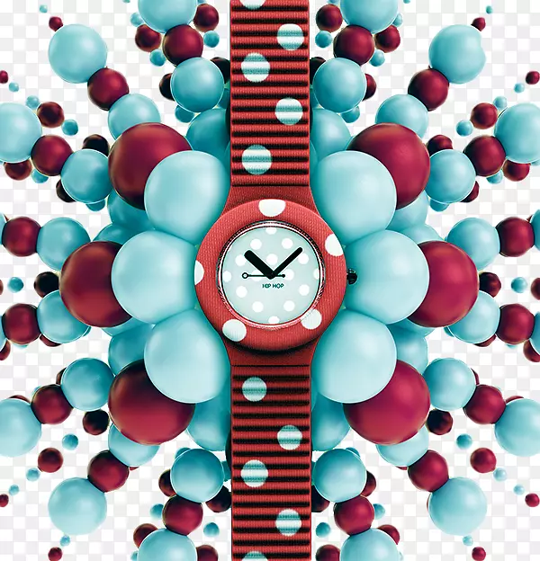 艺术总监动画三维计算机图形广告职业组合-红色手表