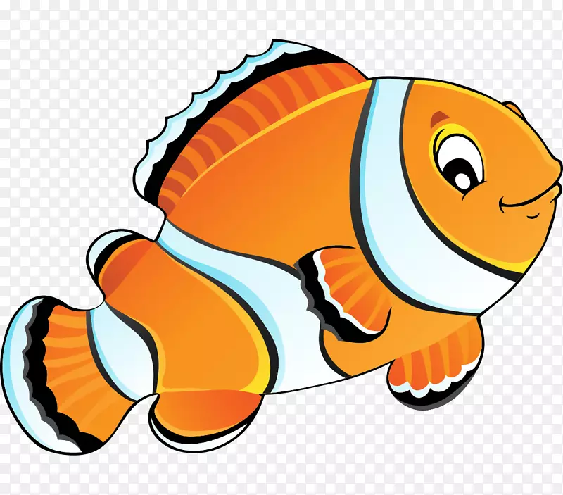 Carassius auratus卡通画-可爱的卡通画橙色金鱼