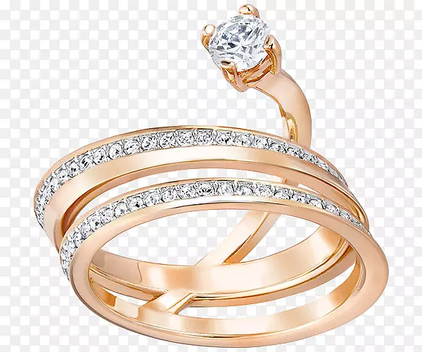 环形尺寸施华洛世奇珠宝镀金.施华洛世奇珠宝戒指多样化