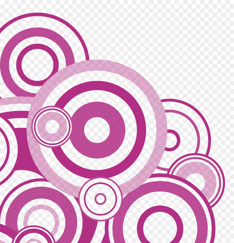 圆形同心物体紫色剪贴画紫色圆圈创意装饰画