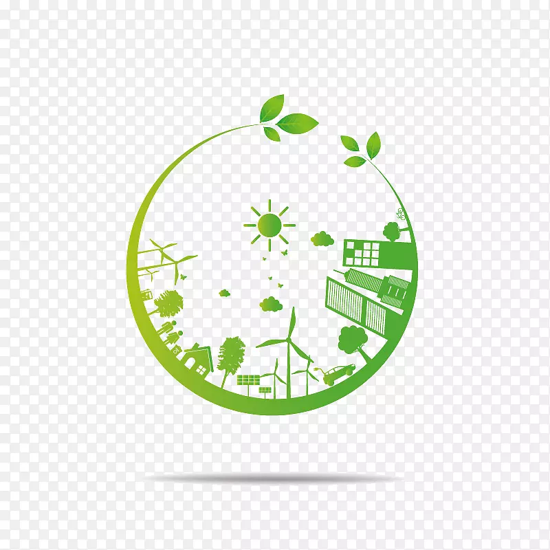 环保自然环境生态创意绿旗