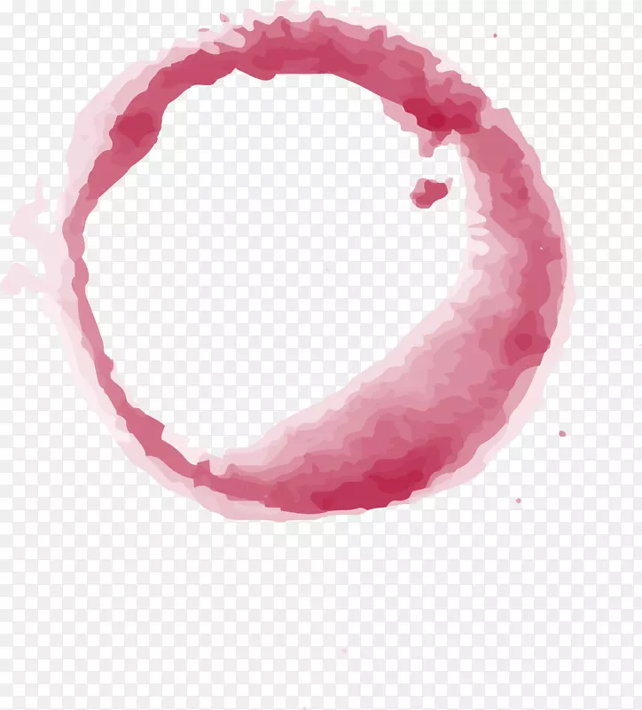 圆圈墨水-手绘粉红圆点圆圈