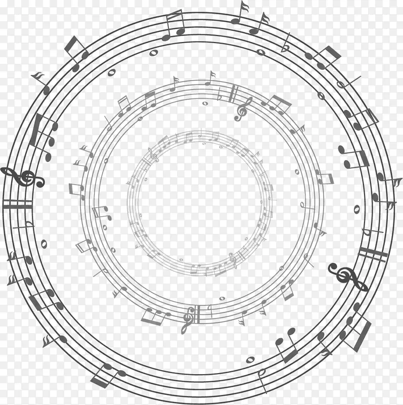 音乐音符-音符圆圈绘制