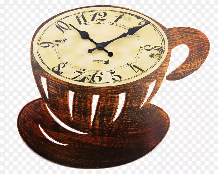 咖啡杯拿铁钟厨房咖啡桌钟