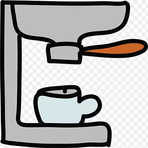 咖啡壶咖啡厅剪辑艺术卡通咖啡