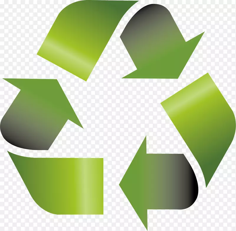 回收符号图标-绿色标志PNG材料