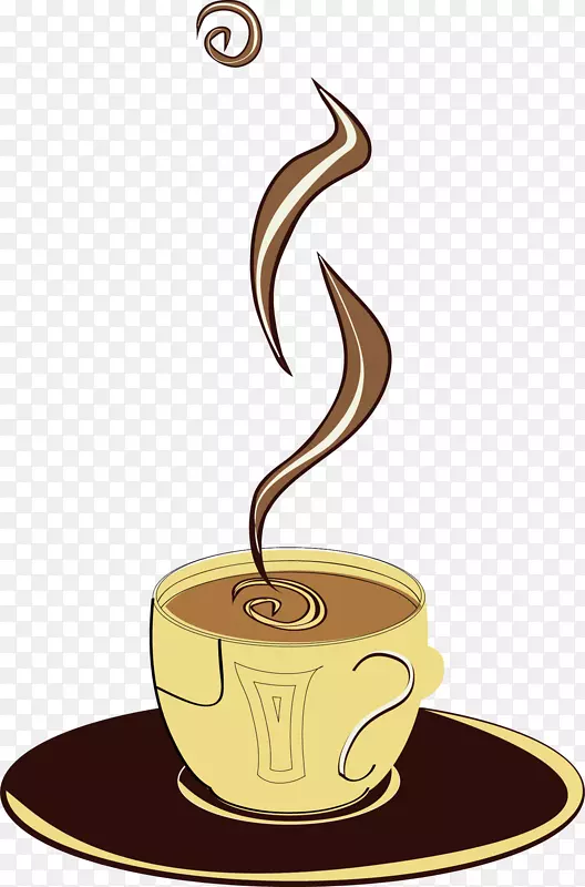 咖啡杯卡布奇诺咖啡厅插图.咖啡杯
