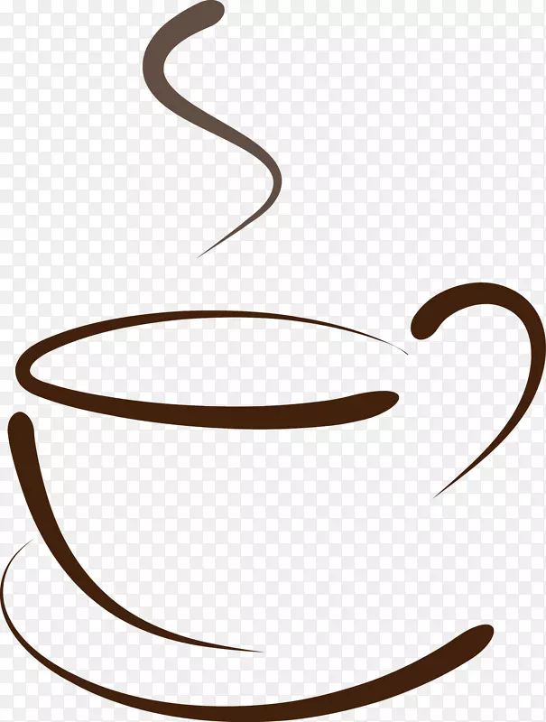 咖啡杯剪贴画手绘热咖啡