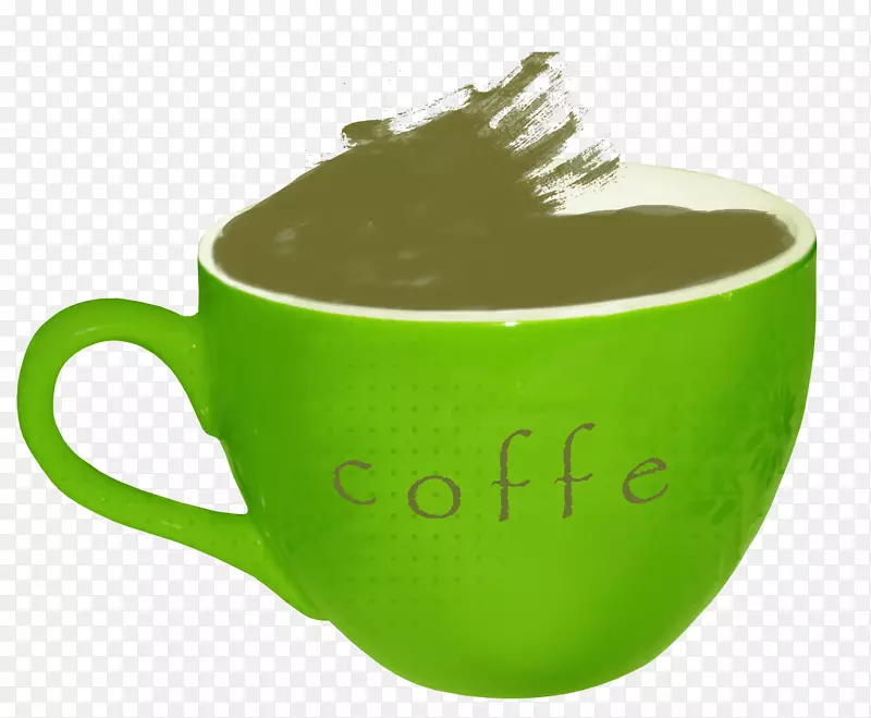 咖啡杯咖啡厅绿杯绿咖啡