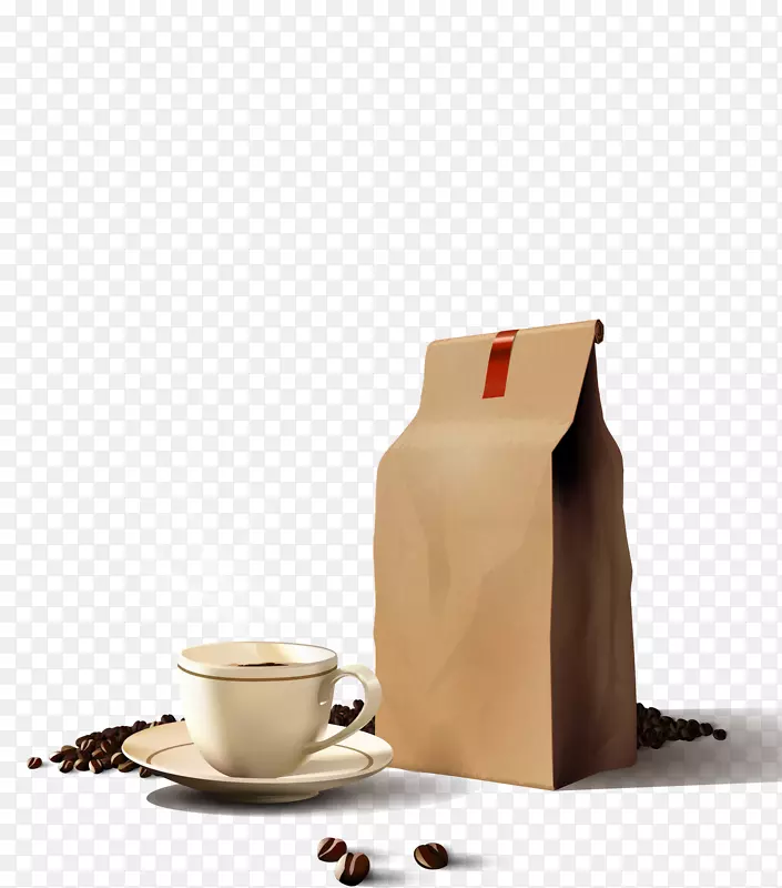 咖啡咖啡厅包装和标签手绘咖啡包装