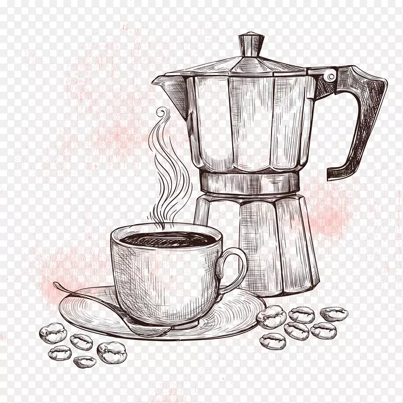 速溶咖啡冰茶咖啡厅咖啡壶