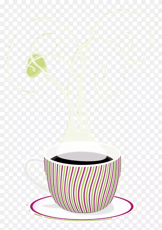 咖啡杯土坯插图蒸煮咖啡