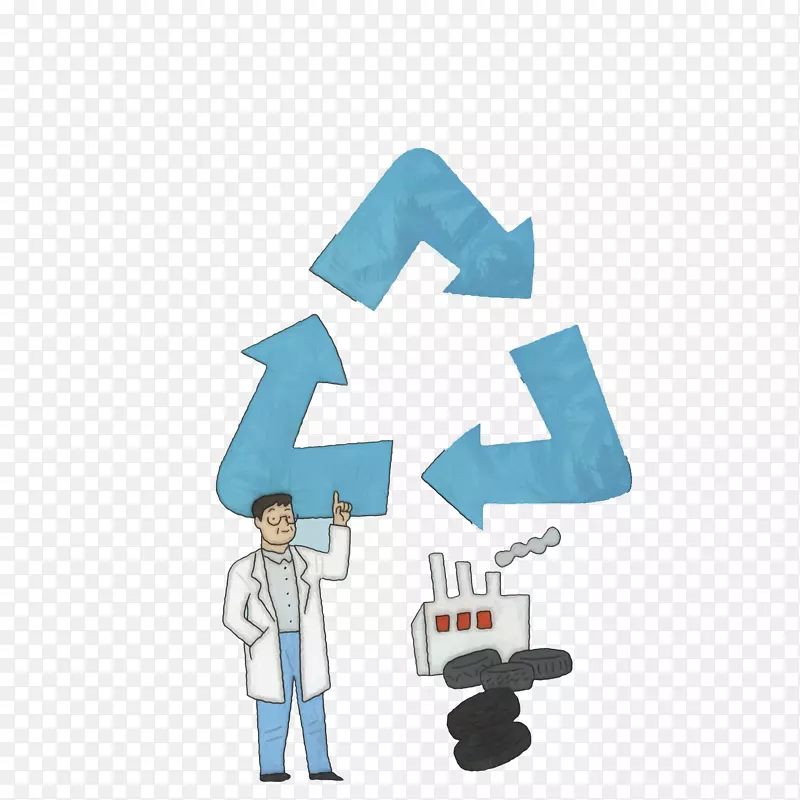 污染废物标志-循环标志