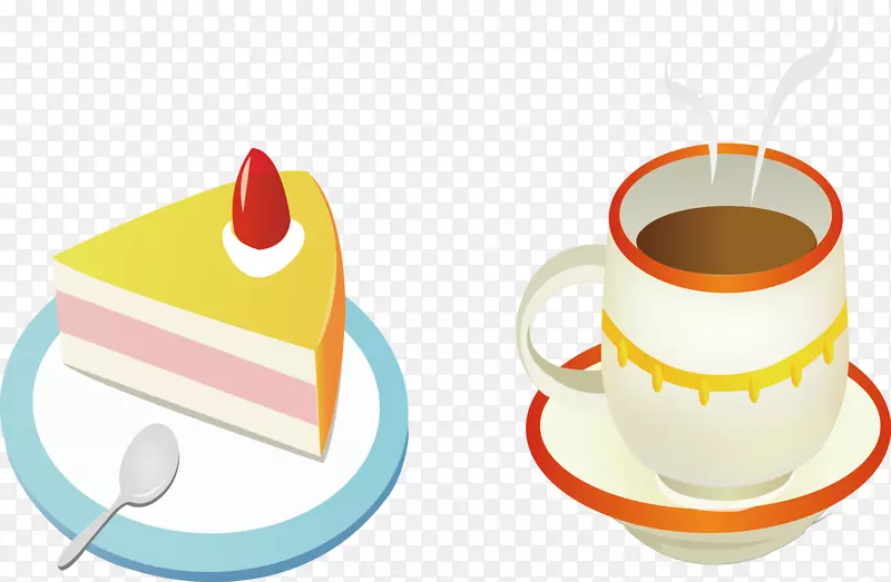 咖啡杯咖啡厅生日蛋糕托-咖啡蛋糕
