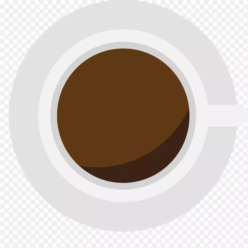 咖啡杯圆形字体-咖啡材质扁平