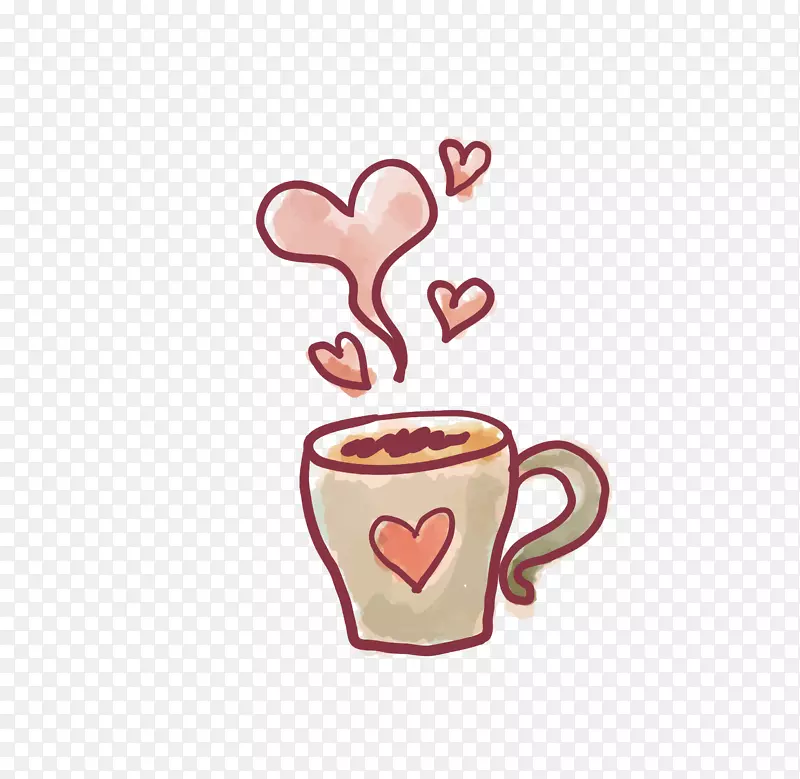 情人节纸画心爱咖啡