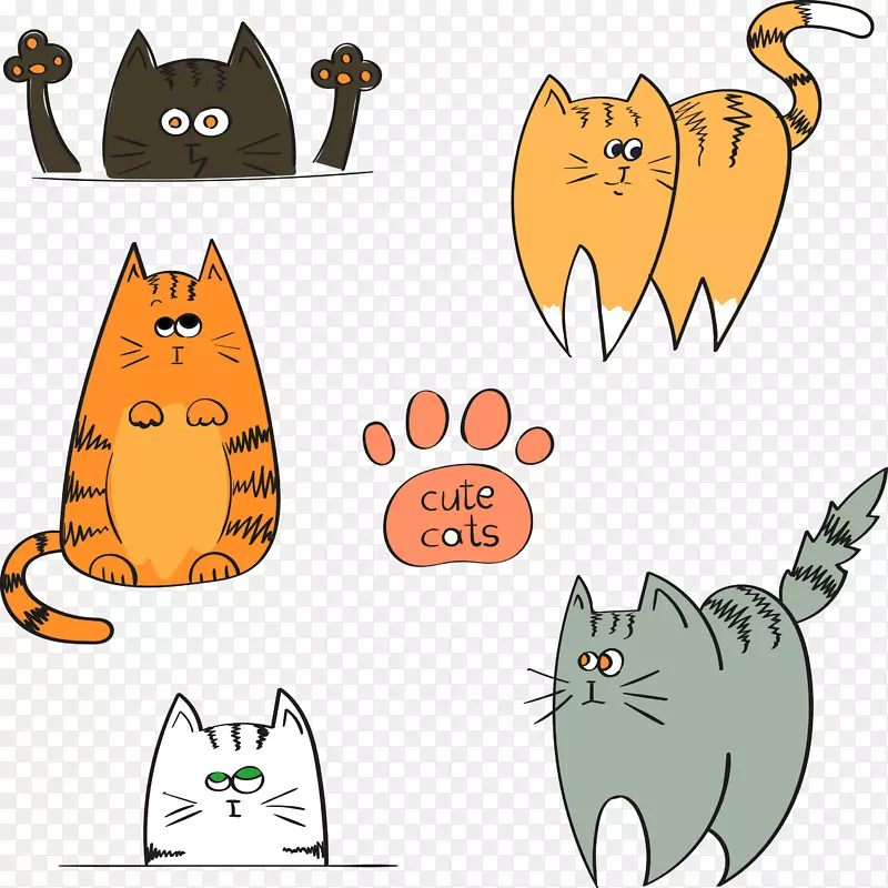 猫卡通下载插图-猫