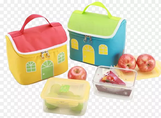 便当热袋午餐盒隔热.午餐袋和水果