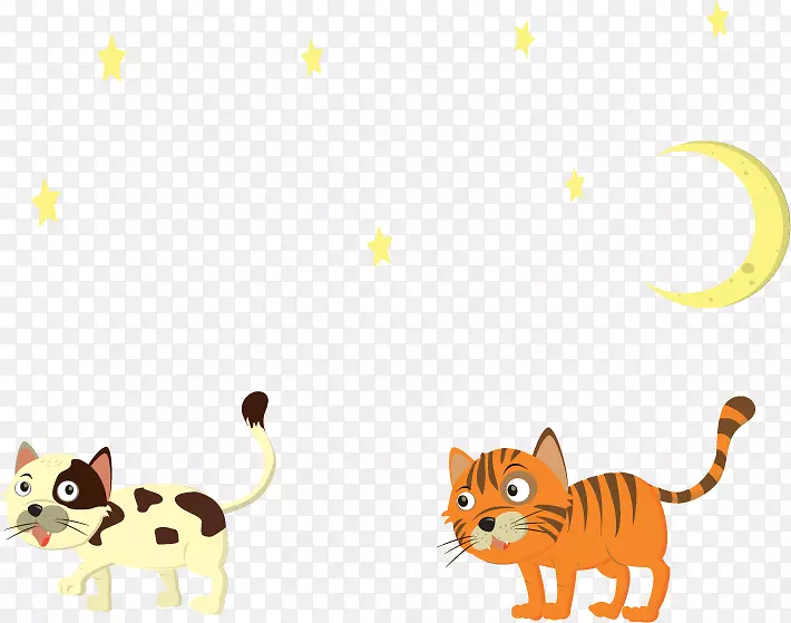 小猫胡须剪贴画猫和星星
