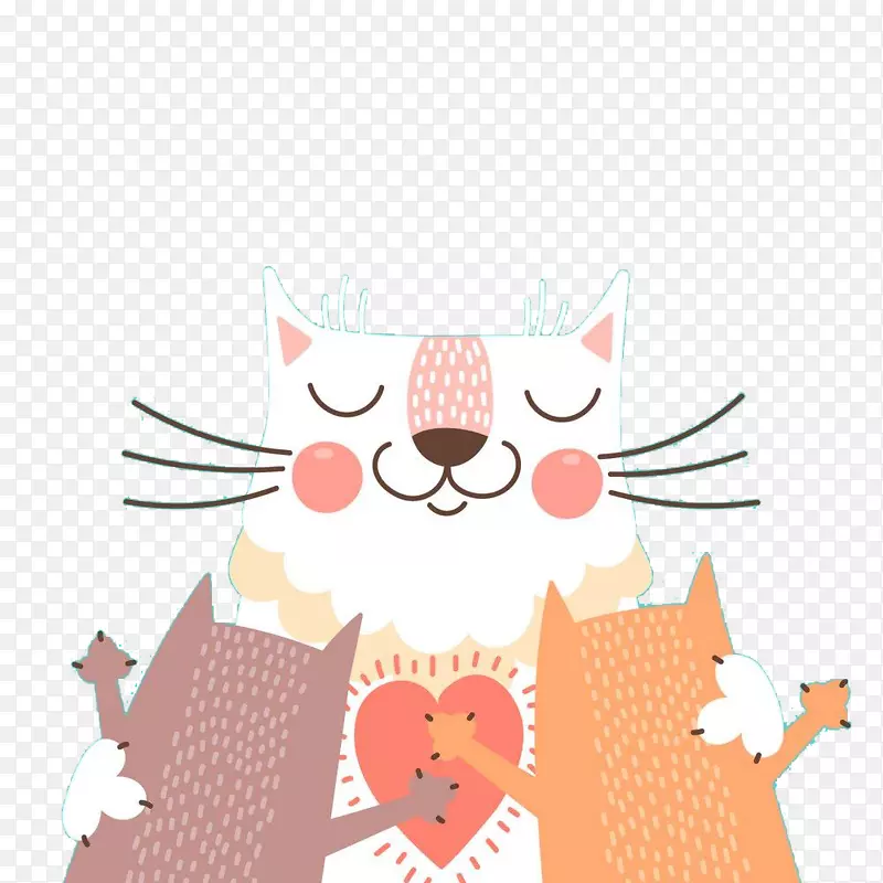 猫插图-水彩画猫