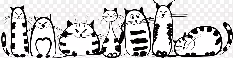 猫猫科画-创意棒型猫