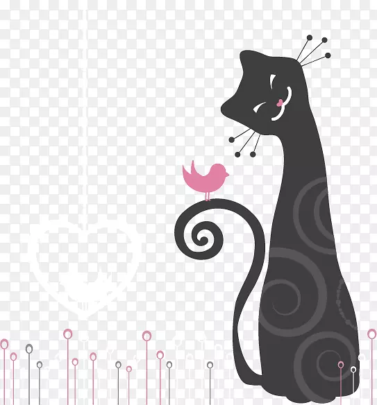 黑猫小猫剪贴画-猫主题材料
