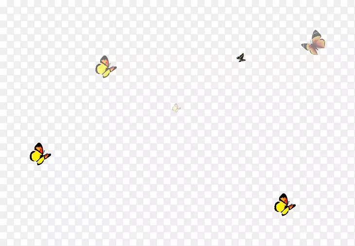 黄色野味动物图案-黄色蝴蝶浮动苍蝇