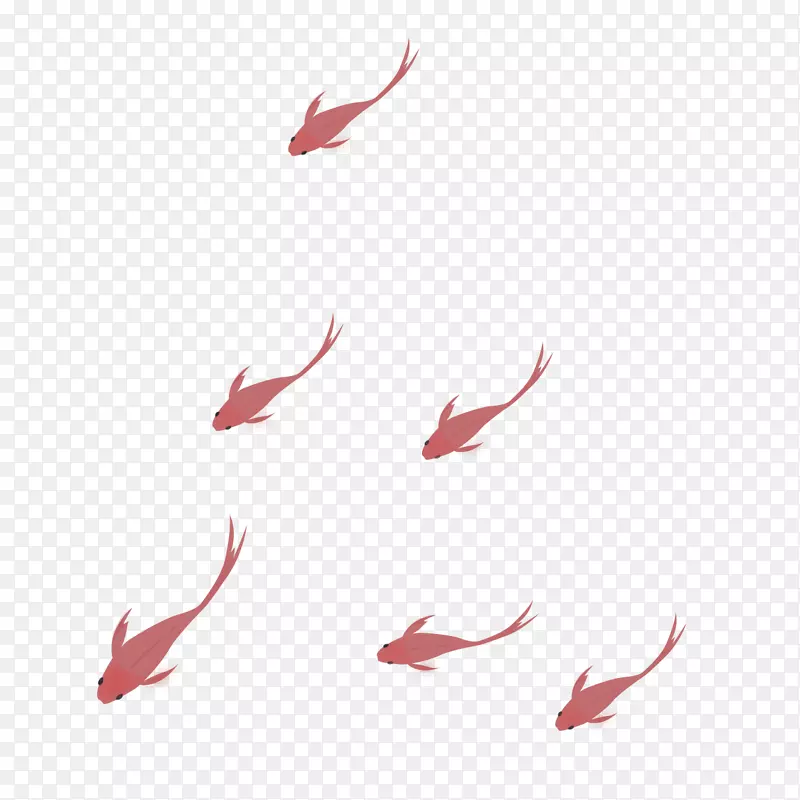 红鱼图.手绘红鱼