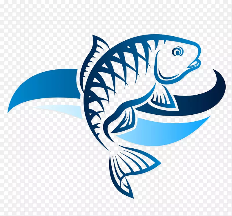 钓鱼版税-免费剪贴画-蓝鱼