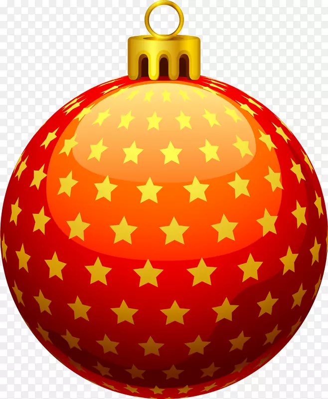 圣诞装饰品剪贴画-小鲜红球