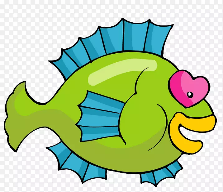 热带鱼剪贴画-彩绘鱼