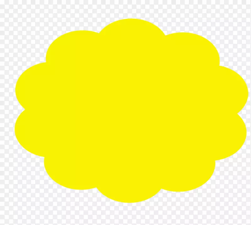 黄色花瓣区字体-黄色云彩