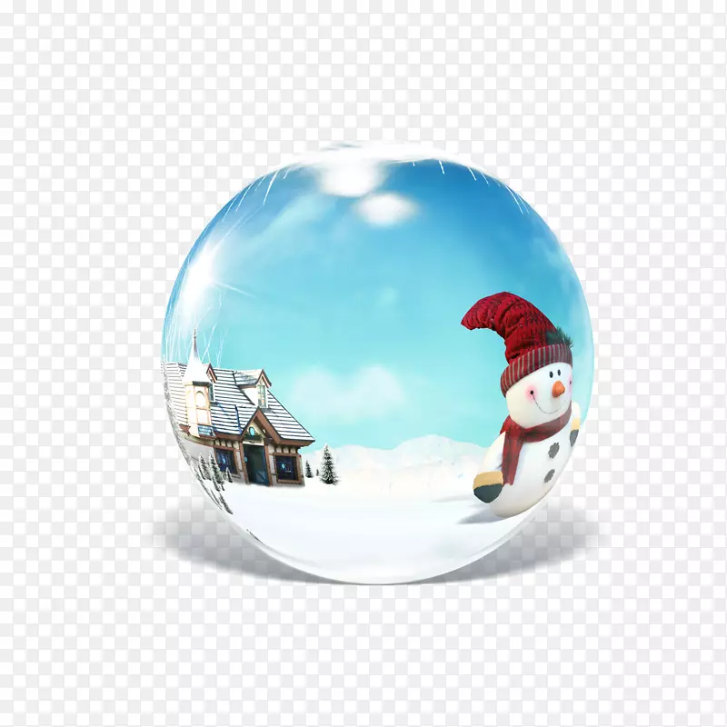 圣诞水晶球-蓝色水晶球