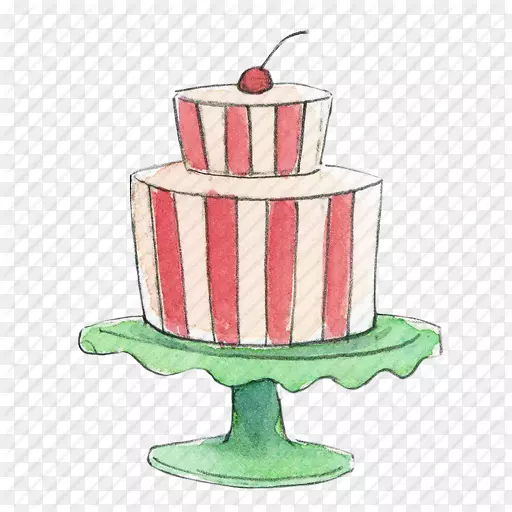 蛋糕生日蛋糕巧克力蛋糕结婚蛋糕樱桃蛋糕手绘双樱桃蛋糕