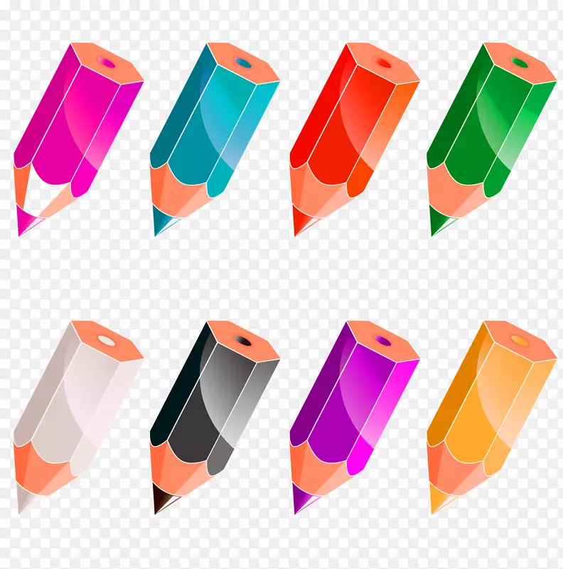 彩色铅笔素描-铅笔装饰标志社区