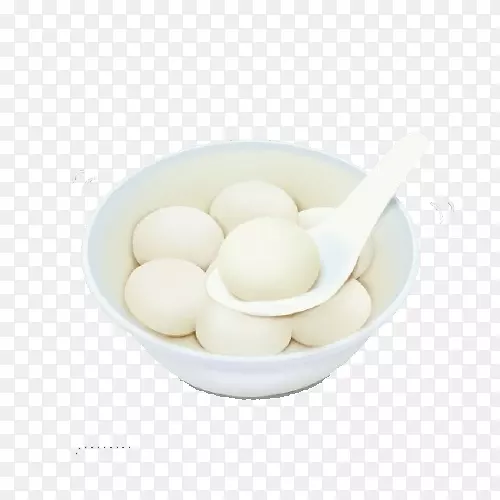 汤匙蛋餐具.一碗糯米球