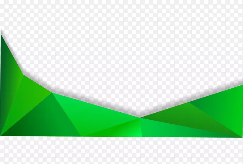 三角形绿色图案-不规则标签三维绿色透视