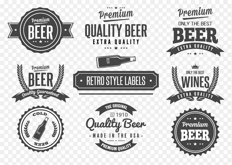 标签古董标志剪辑艺术啤酒标签