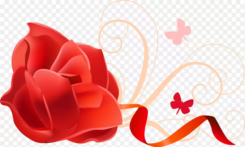花下载夹艺术-红玫瑰花