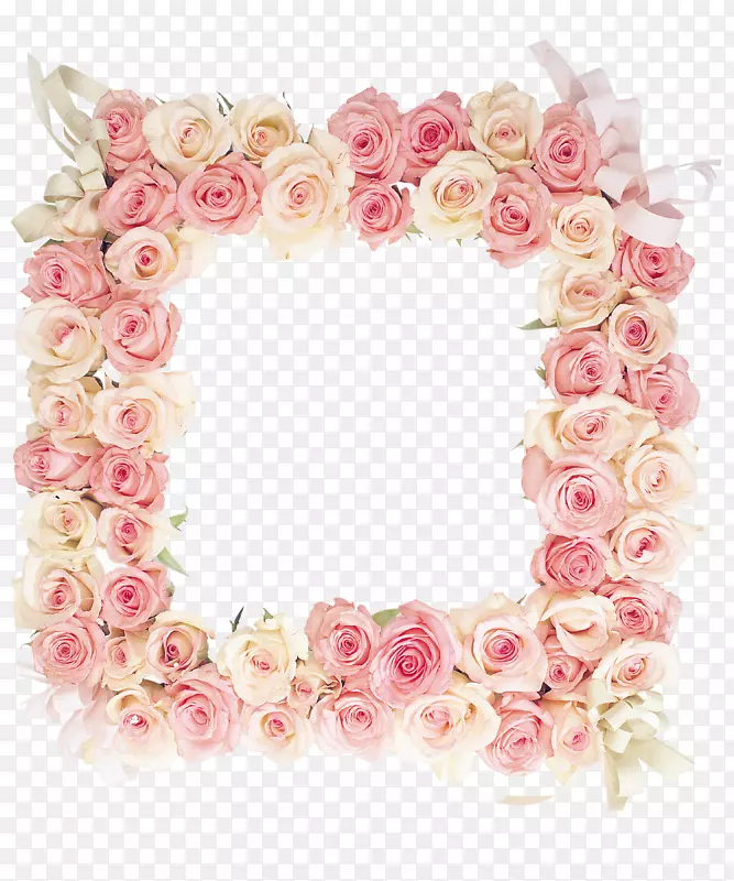 画框花-粉红色玫瑰框