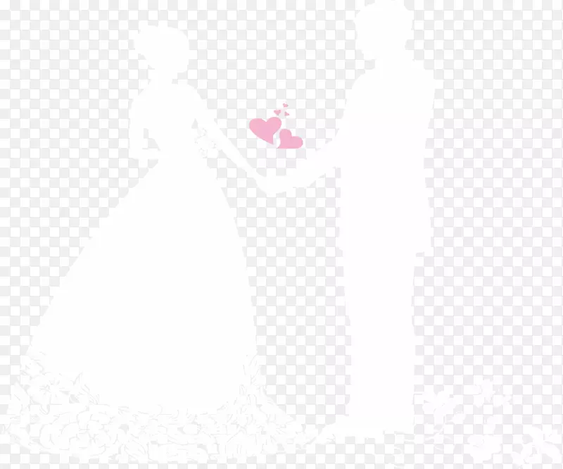 白色黑色图案-婚礼插图