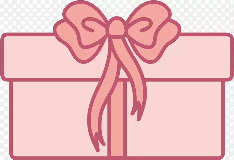 礼品夹艺术.手绘粉红礼盒